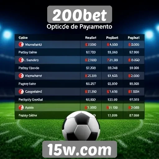 Comparação das opções de pagamento no 200bet